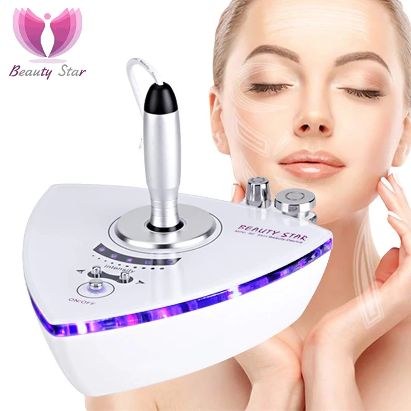 Máquina facial de rejuvenescimento de pele, rádio frequência rf estrela, rejuvenescimento facial, remoção de rugas, clareamento da pele, saco de