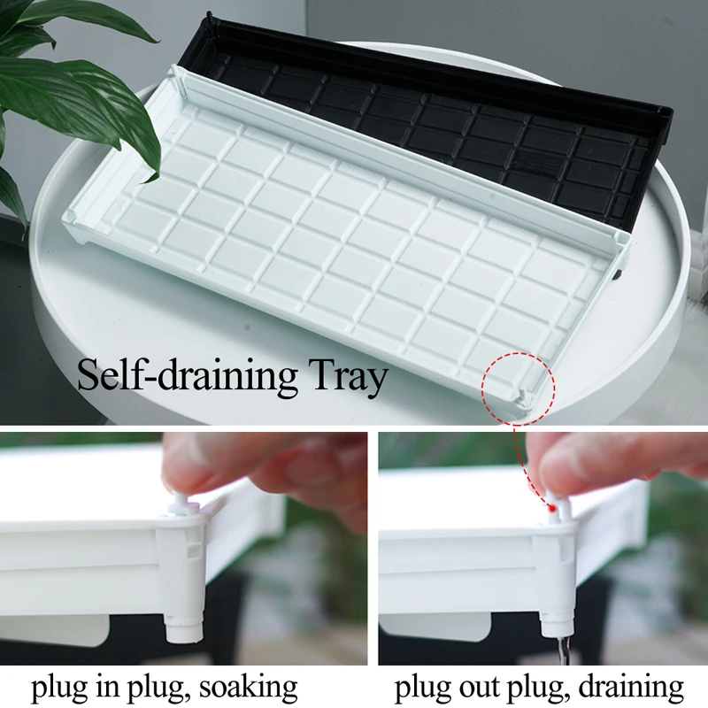 Meshpot Pot Trays for Plants Thick Rectangular Pallet Succulent Pots Saucer Store and Drainage Soaking Plant Saucer