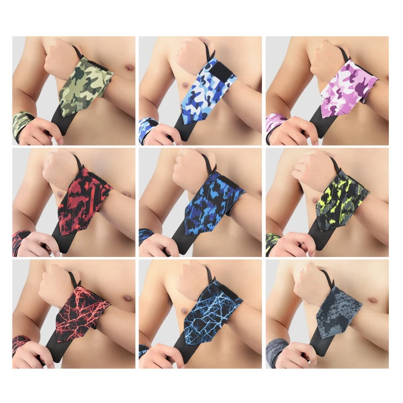 2Pcs Camouflage Neoprene Weightlifting Wrist Wrapping Support Fitness Crossfit Sport Wristbands Powerlifting Wrist Protector