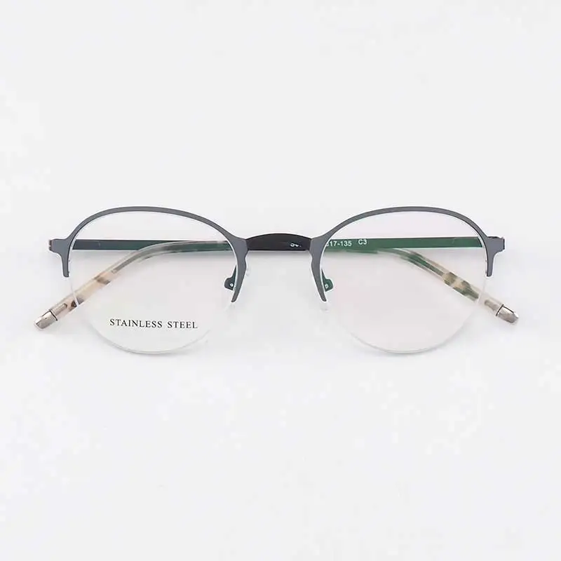 YOUTOP Fashion Half-rim Women Eyeglasses Classic Designer Luxury stainless steel Glasses elegant Prescription Frame S6832