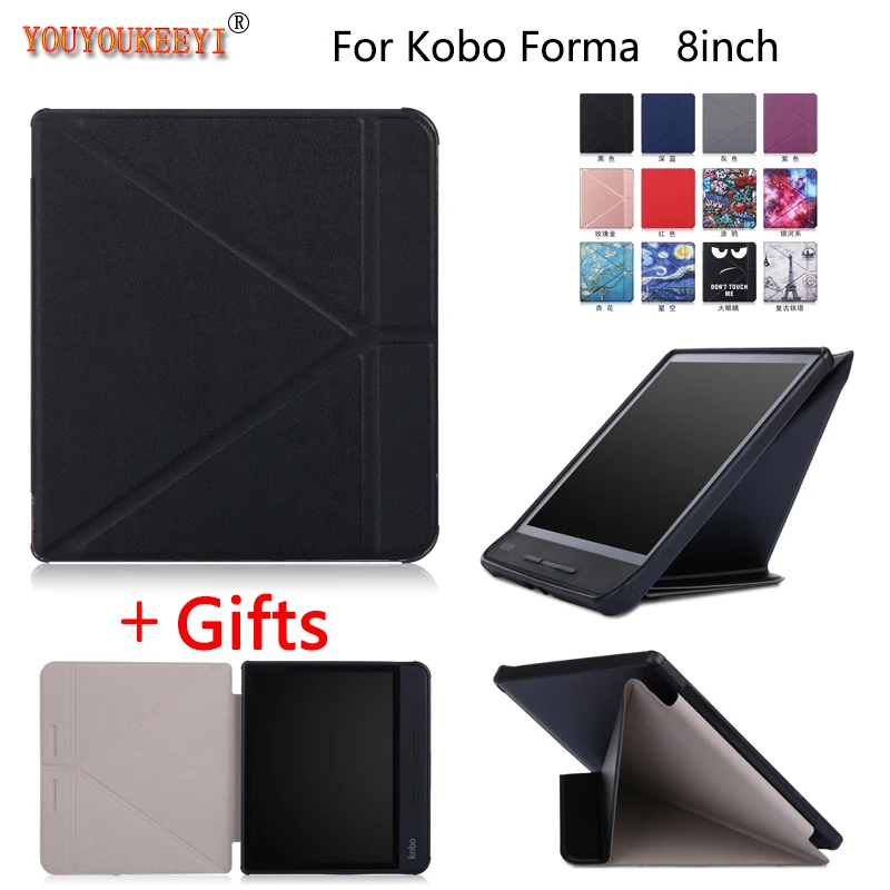 Case For Kobo Forma 8'' 2018 Transformers Stand Flip Leather Cover For KOBO Forma 8 inch Auto Sleep/Wake up case+Stylus