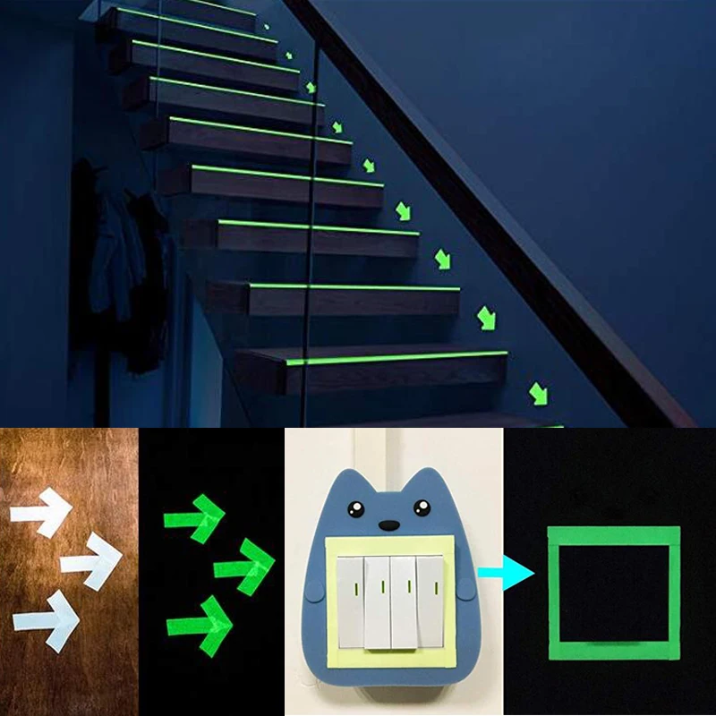 Luminous Self-Adhesive Tape Photoluminescent Glow in the Dark