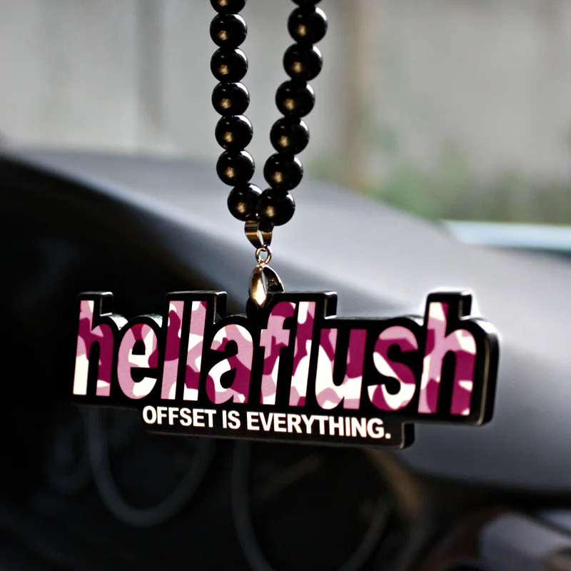 Noizzy Hellaflush Camouflage Car Auto Fashion Pendant JDM Interior Rearview Mirror Ornament Hanging Dangle Acrylic  Styling