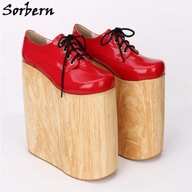 Sorbern High Heels Platform Pumps Spring Designer Brand Custom Color High Quality Women Shoes Round Toe Size 8 Ladies Pumps