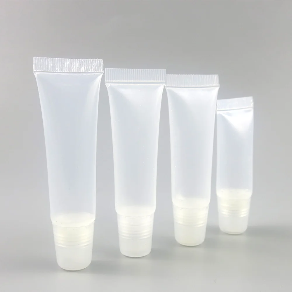 100 x 5ml 8ml 10ml 15ml Clear Plastic PE Empty Bottles Cosmetic Cream Lotion Hand Cream Tube Wash Soft Tube Packaging Container