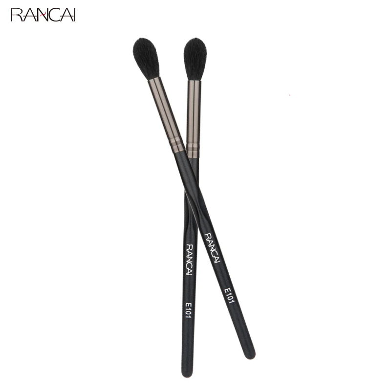 RANCAI Eye Contour Makeup Brush Soft Natural Hair Eye shadow Blending Goat Hair Brush Flame Shape Makeup Blender Tool Nose Brush