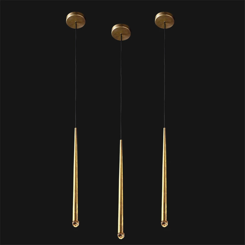 American Water Droplet Pendant Lights Nordic Bedroom Bedside Study Hanging Golden Lamps Cafe Clothing Store Decor Fixtures