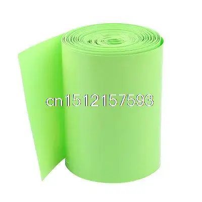 10M Long 85mm Light Green PVC Heat Shrinking Tubing Cover for 18650 Battery Pack