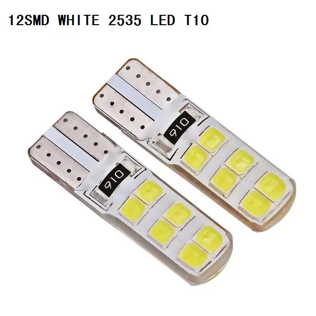Niscarda T10 W5W 194 5050 LED RGB Lights Car Interior Wedge Side Signal Clearance Remote Control Bulbs Multi-Color Lamps Kit