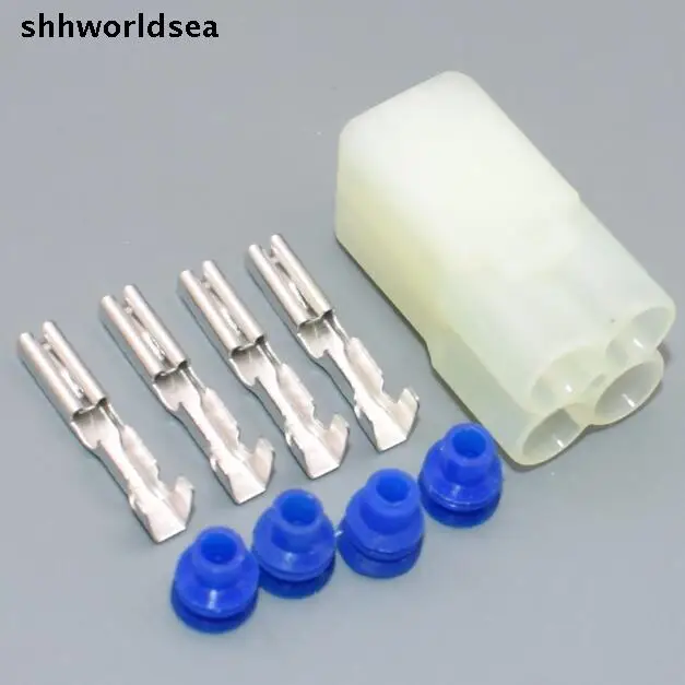 shhworldsea 10/50/100sets 2.2mm 4 Way/pin Auto female Electrical EGOS plug,Auto oxygen sensor plug  connector for Suzuki etc.