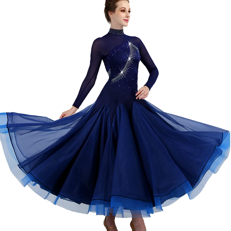 

2019 New Costume Sale Ballroom Dance Skirts Newest Design Woman Modern Waltz Tango Dress/standard Competition Dress MQ068