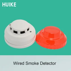 Detector de fumaça de teto para uso interno, 12vdc, cabo de 4 núcleos, sensor de alarme de controle de incêndio, nc, sem opções de saída de sinal de relé, 1 peça