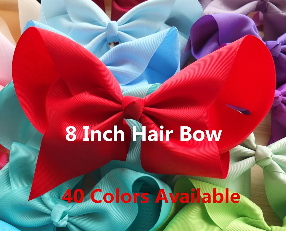 8 inch Super Large Hair Bow WITH Extra Large Alligator Clips Girls Women Hairpins Hair Accessories