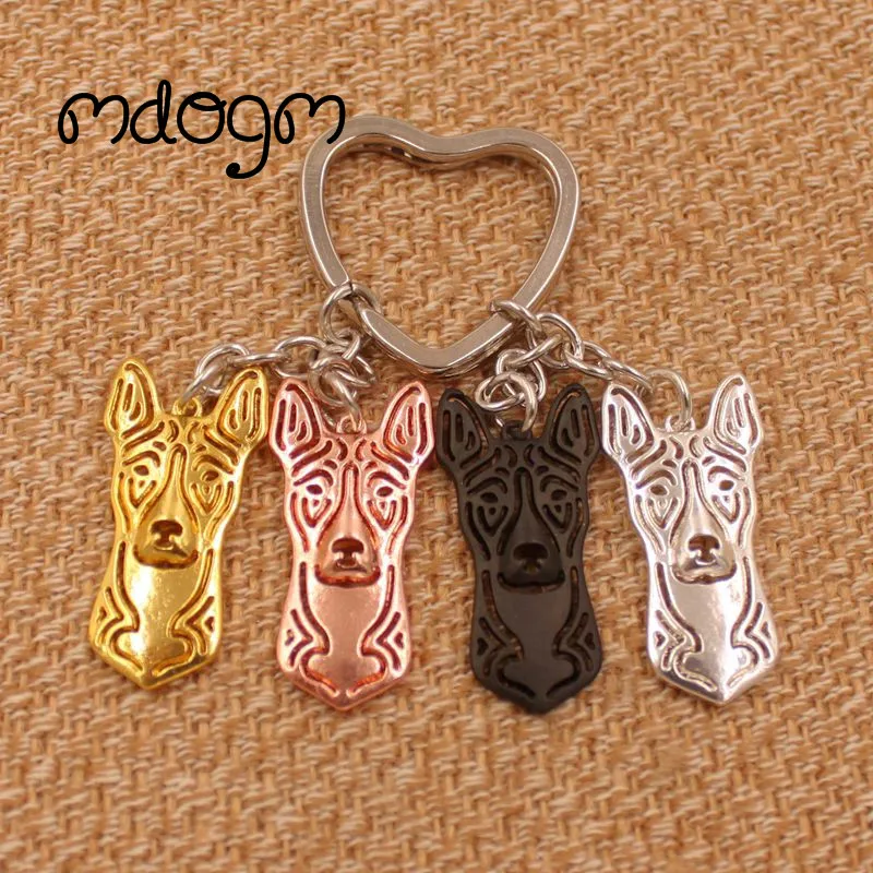 Cute Basenji Dog Animal Gold Silver Plated Metal Pendant Keychain For Bag Car Women Men Girls Boys Love Jewelry K101