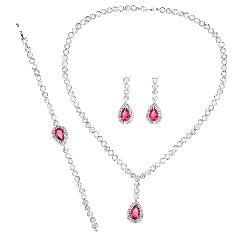 Bettyue Brand Fashion Elegance Europe And America Style Multicolor Zircon White Gold Color Jewelry Sets For Woman Wedding Gifts