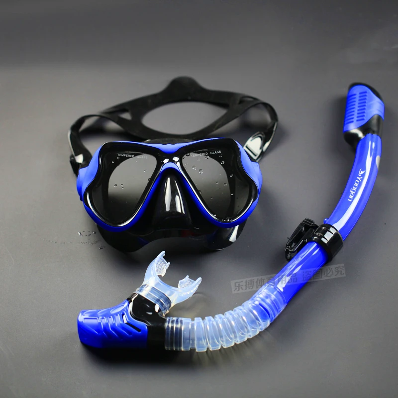 

1Set silicone diving goggles and swimming snorkel rubber paint diving mask optical lens available for nearsighted adult diving