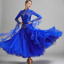 Women's  Ballroom Dance Competition Dresses Waltz Fringe Luminous Costumes Standard Modern Foxtrot Stage Dancewear Clothes