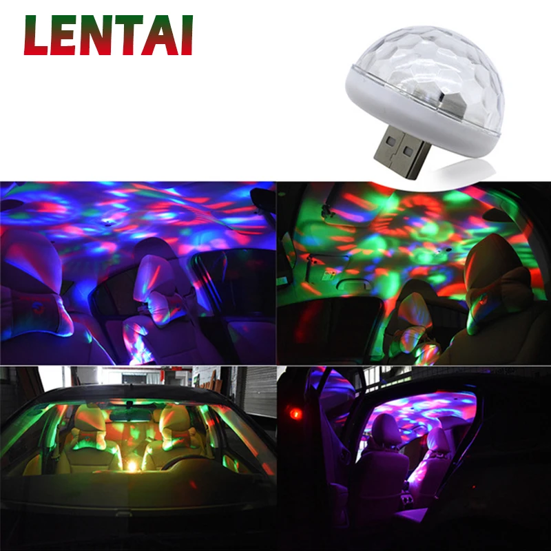 LENTAI 1PC Car LED USB Atmosphere Light Colorful Lamp For kia Ceed Cerato Suzuki grand vitara Citroen xsara picasso C3 Subaru