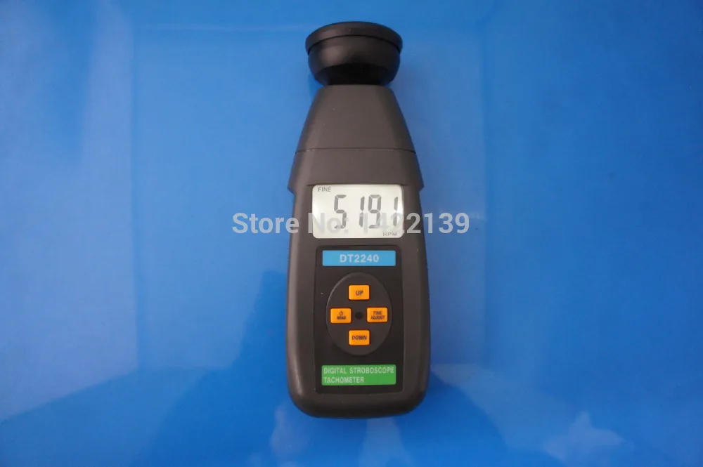 DT2240B Handheld LCD Non-contact Stroboscope 60~40000 RPM Photo Tachometer High Intensity of flashlight