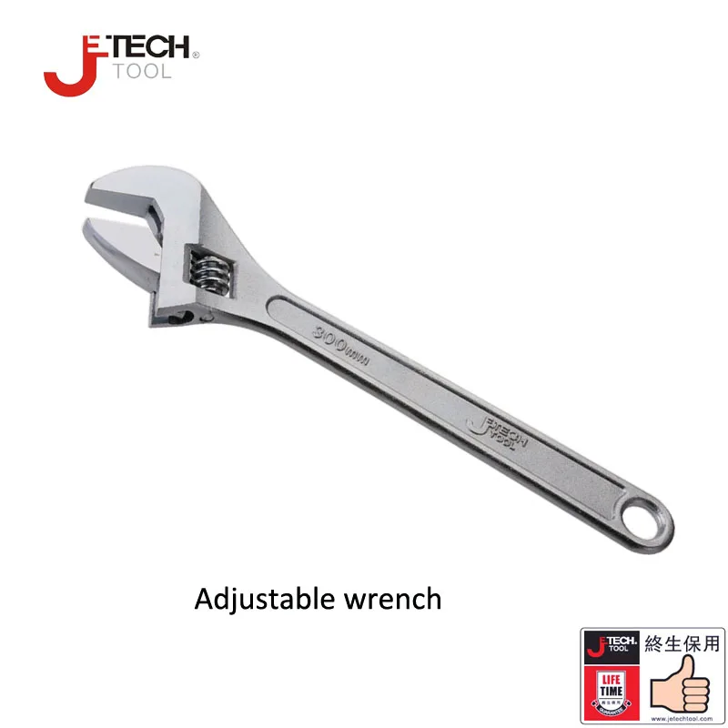 Jetech high quality adjustable wrench ferramentas manuas spanner tool different size herramientas household and industry tool