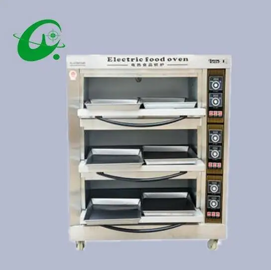 

3layers 6 trays Commercial Electric bread toaster food baking oven pizza baker Electric Pizza Oven with timer