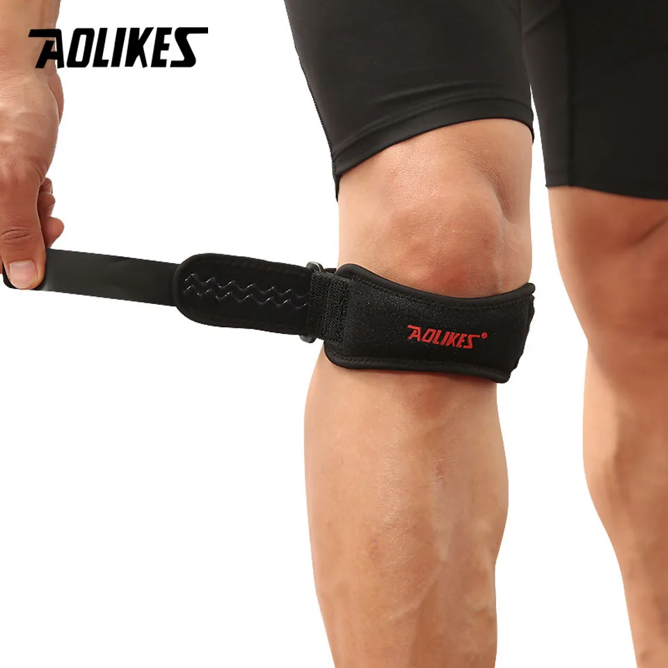 AOLIKES 1PC Patella Knee Strap, Adjustable Knee Brace Patellar Tendon Stabilizer Support Band for Knee Pain Relief, Jumpers Knee