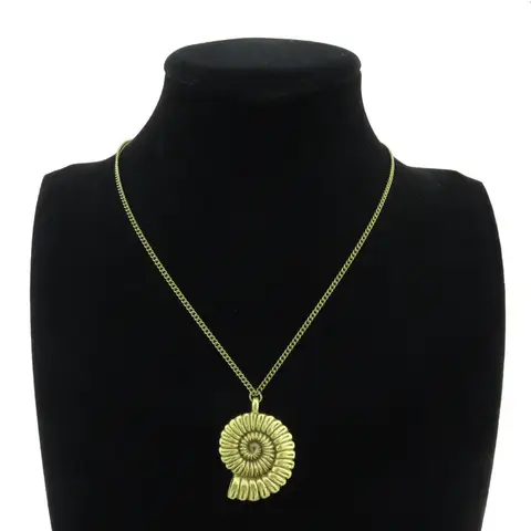 Rainbow Bronze Cute Shell Snail Conch Pendant Necklace For Women Men Accessories Short Chain Collar Choker Vintage Necklace 18"