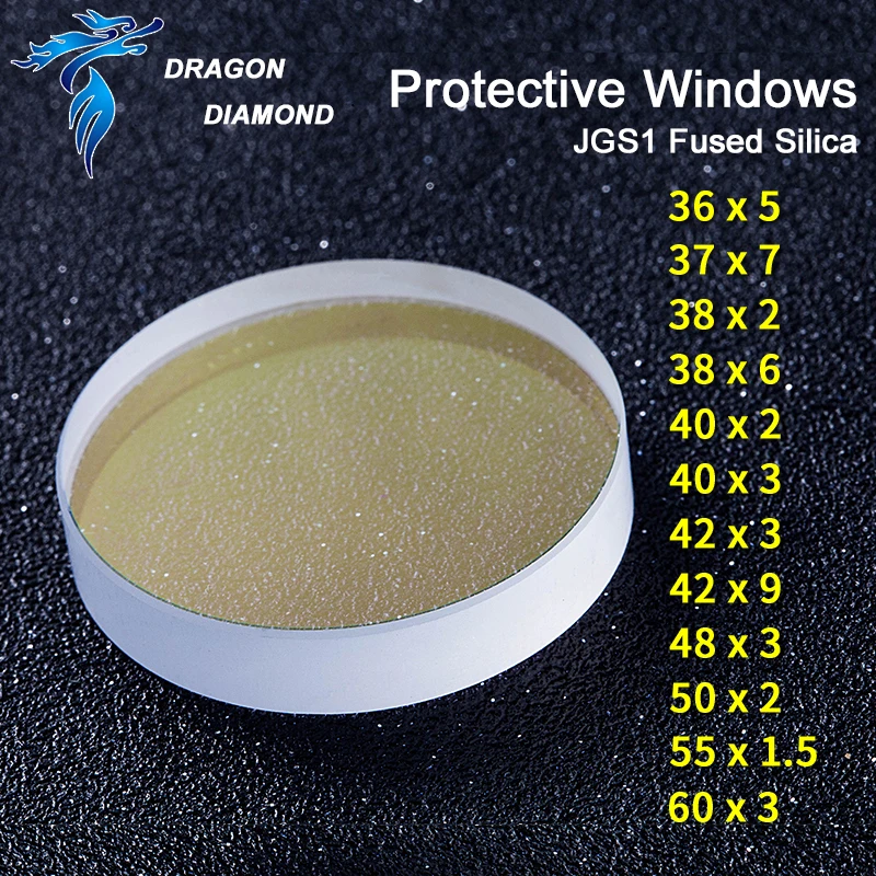 

Laser Protective Lens Windows Lens 37*7 D36-39mm JGS1 Quartz Lens for High Energy Fiber Laser Machine 1064nm