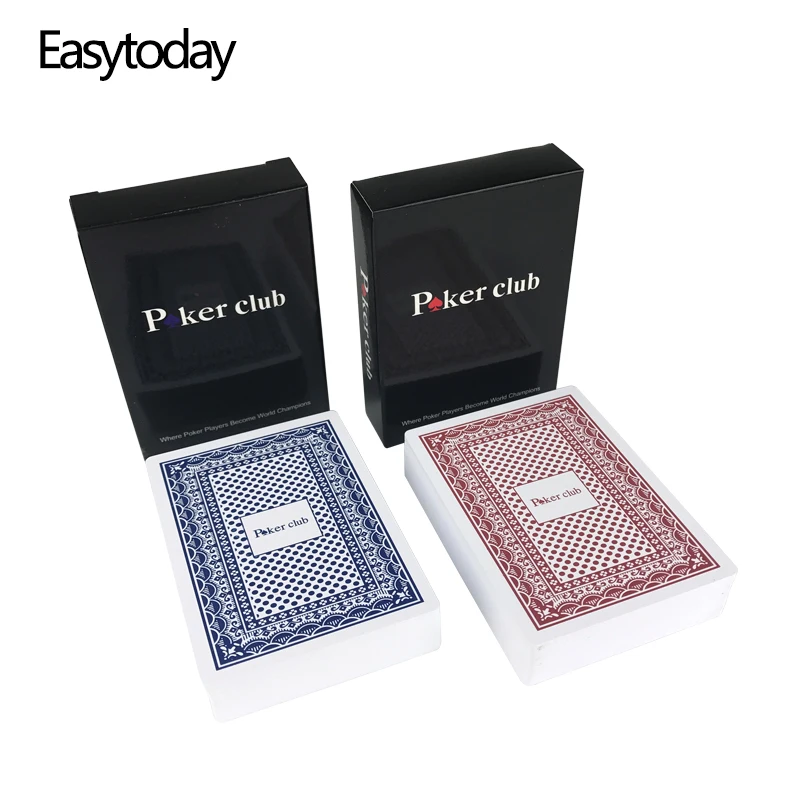 

Easytoday 10Pcs/set PVC Poker Smooth Waterproof Baccarat Plastic Playing Cards Texas Hold'em Club Card Board Game 2.48*3.46 Inch