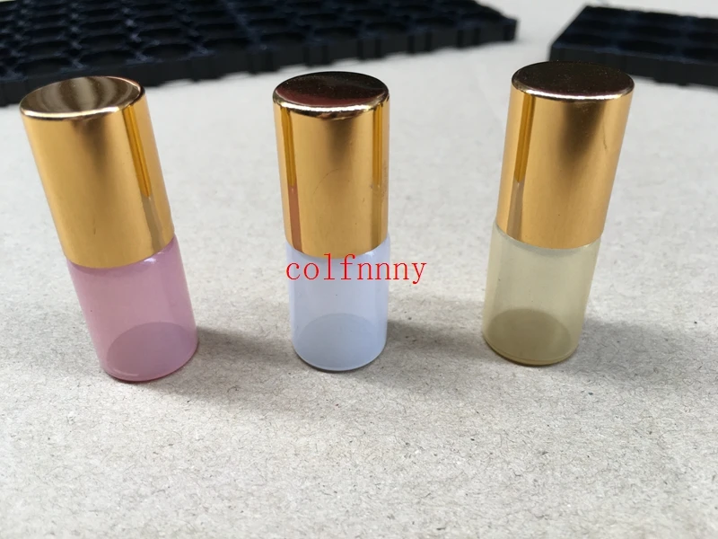 

500pcs/lot Fast Shipping 3ml 5ml Glass Roll On Bottle Perfume Glass Vials Essential Oil Bottle with Stainless Steel Roller Ball