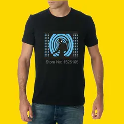 Women And Man Large Size LED T Shirt  Sound Active With The Music S M L XL XXL XXXL