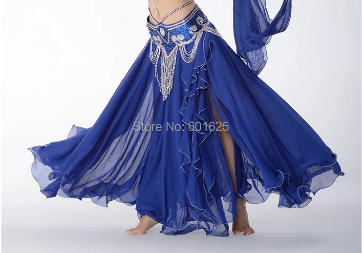 HOT SELLING BELLY DANCE EAR SKIRT SLIT IN BOTH SIDE 11 COLOR IN