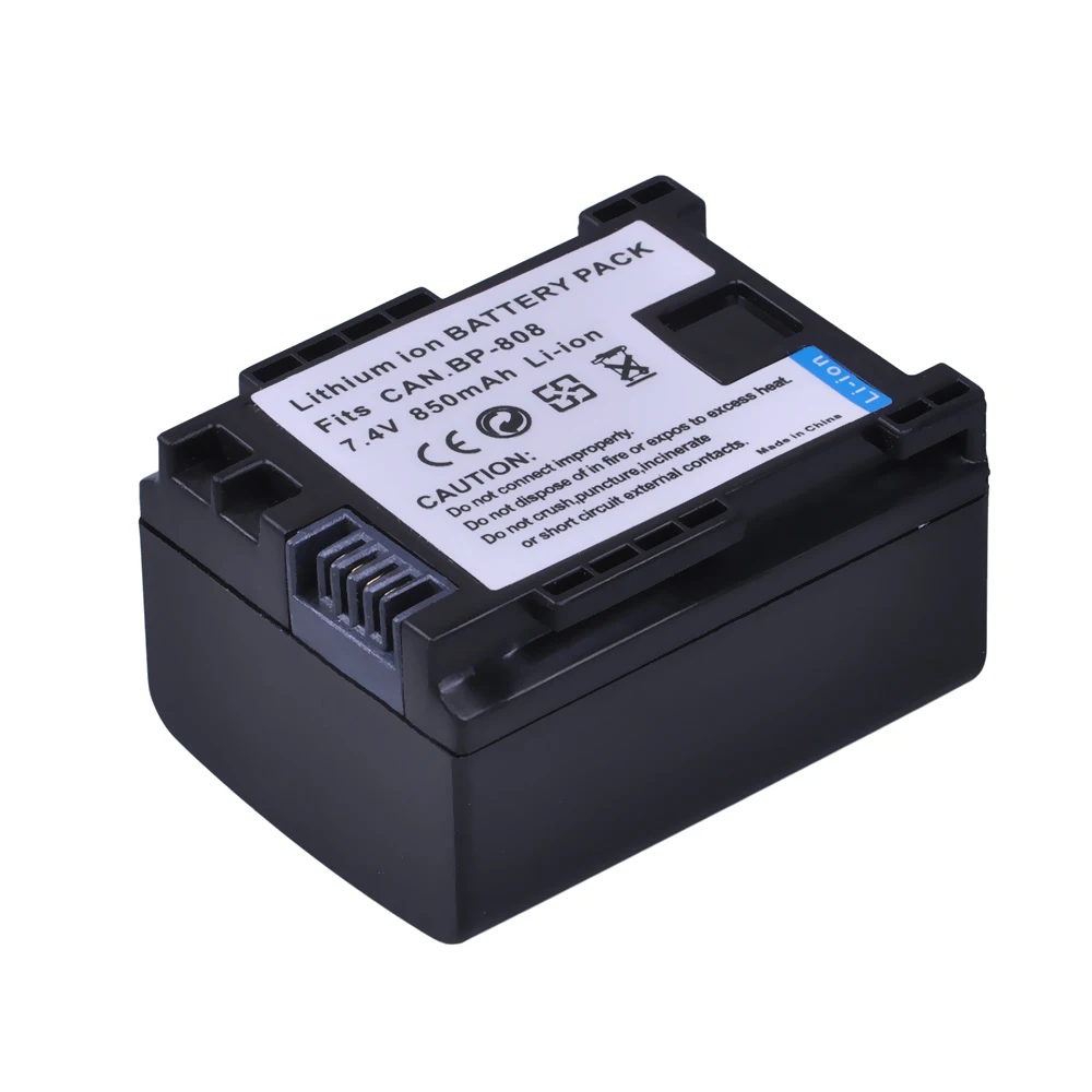 3 piezas de batería BP-808, pila para Canon BP-809 808, 827, HF200, HF20, HG21, HG20, FS200, FS21HFM41, HFM400, FS300, FS100, BP 819, BP808, BP 819, BP 827