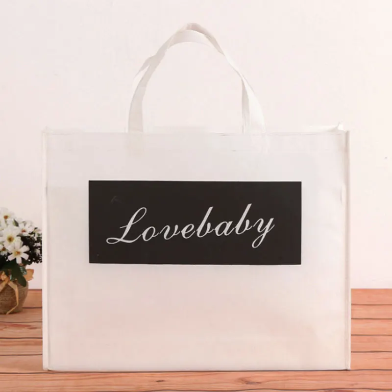 100pcs Wholesale 30x40Hx8cm Reusable Non Woven Shopping Bags With Logo Promotional Gifts Customize Logo Eco Tote Bags