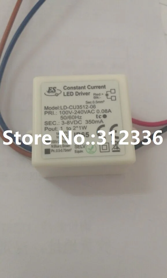 Free Shipping Power Supply LD-CU3512-06 2W 350mA WK-76-LED-001A Constant Current LED driver Single Switch Reliability Miniature