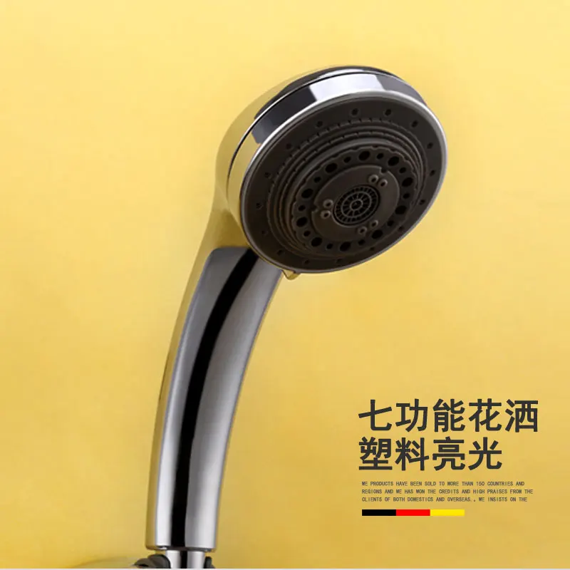 

Azos Shower Head Abs Plastic Chrome Seven Functions RainfallShower Room Pressurized Shower Room Round 20mm G1/2 HS117