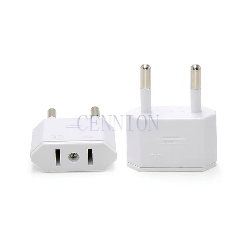 Cobre especial ca jp eua para ue kr rus euro 4.0mm ac power plug viagem adaptador conversor