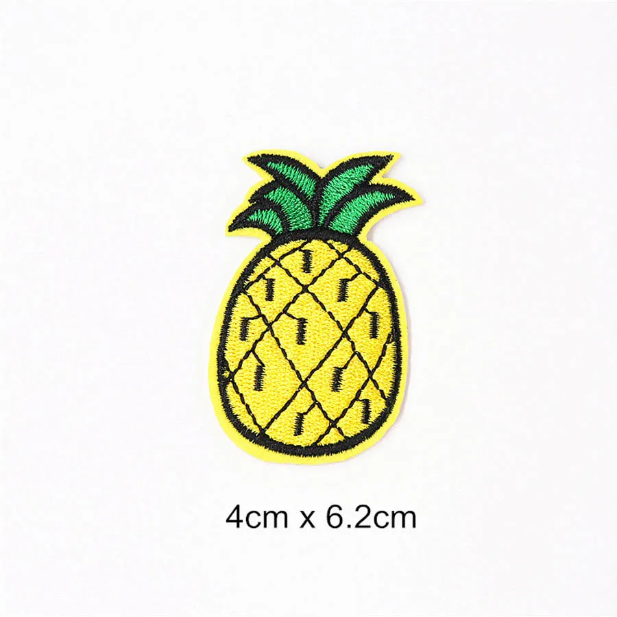 Pineapple Fabric Embroidered Patch Cap Clothes Stickers Bag Sew Iron On Applique DIY Apparel Sewing Clothing Accessories BU166