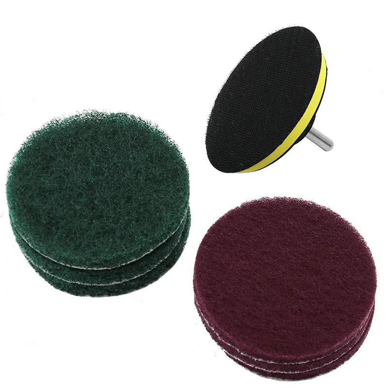 Disco autoadhesivo de 4 pulgadas y barra de taladro para el cuidado de la pintura del coche, almohadilla de pulido, varilla de 100mm + 8mm, 8 unids/set por juego