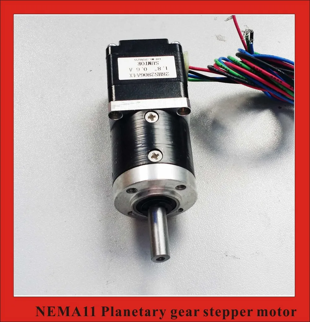 5.18:1 Nema11 Planetary Reducer Stepper Motor length 28mm Nema 11 Geared Stepper Motor