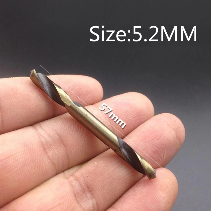 1PC Gorąca sprzedaż Zestaw wierteł krętych z podwójną głowicą 3.2MM 4.2MM 5.2MM Wiercenie w drewnie ze stali szybkotnącej Elektronarzędzie do obróbki metalu
