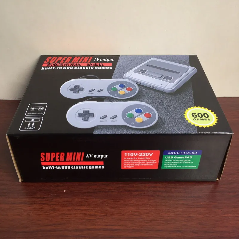 جديد ريترو كلاسيكي يده الأسرة التلفزيون لعبة فيديو وحدة التحكم لاعب 8bit ألعاب دعم AV خارج المدمج في 600 الألعاب الكلاسيكية ل SNES mini