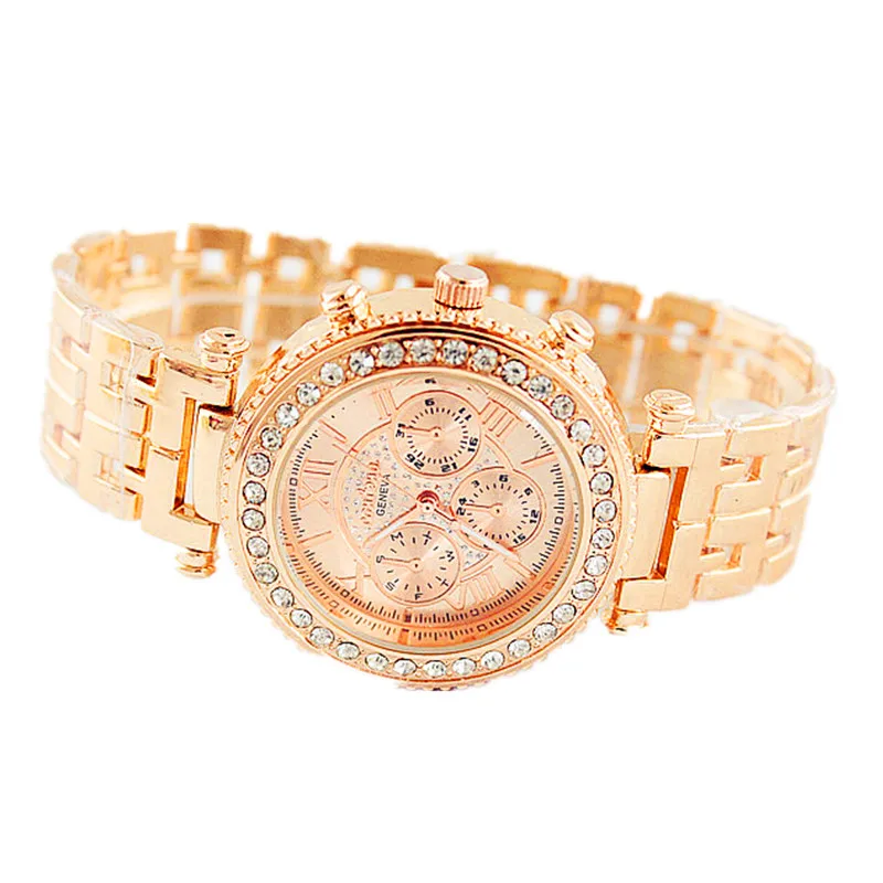 CONTENA Brand Fashion Rose Gold Bracelet Watch Women Watches Luxury Rhinestone Full Steel Quartz Watch Hour relogio feminino