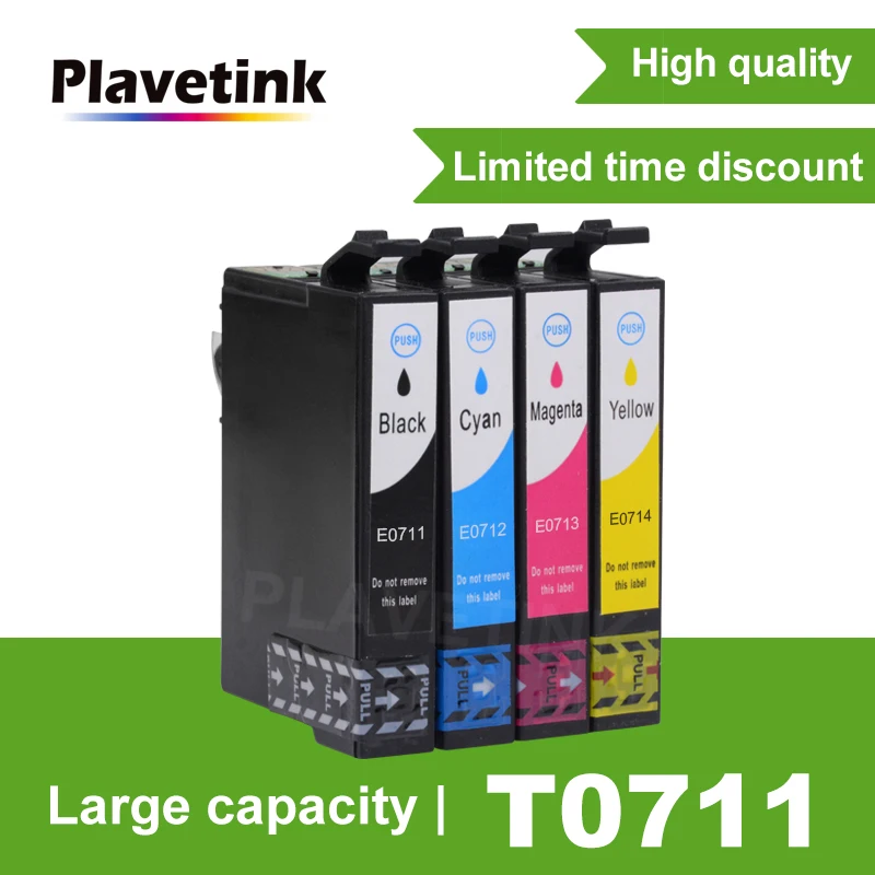 Plavetink T0715 Ink Cartridge For Epson T0711 T0712 T0713 T0714 Stylus SX215 SX218 SX400 SX405 SX410 SX415 DX4000 DX4050 Printer