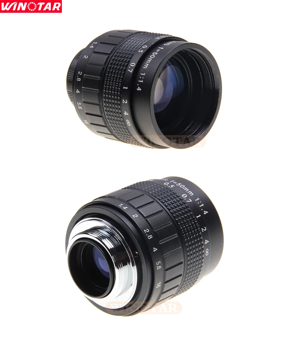 50mm F1.4 CCTV TV Movie lens+C Mount+Macro ring For Canon EOS M EOS M2 M3 M5 M6 M10 M50 M100 Mirrorless Camera