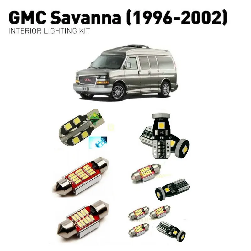 

Led interior lights For GMC savanna 1996-2002 12pc Led Lights For Cars lighting kit automotive bulbs Canbus