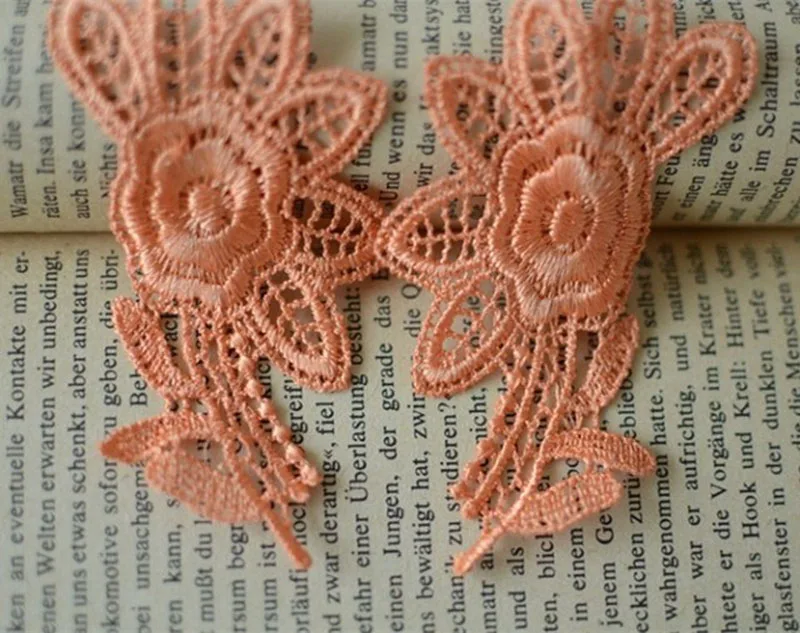 

20 шт., цветочные свадебные кружевные аппликации, нашивки, декоративная кружевная отделка, ткань, подарки на свадьбу, день рождения, Рождество