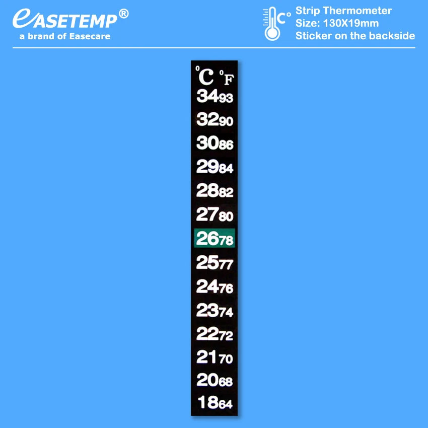 

1000pcs/lot Free Shipping by DHL Thermometers (18-34 degree in Celsius and Fahrenheit) with Sticker on the backside