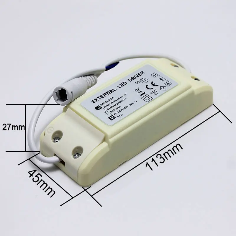 Free shipping 3pcs/lot 15-30W Led External Driver Output:DC30-42V 500mA/600mA/700mA/750mA  Lighting Transformer AC85-265