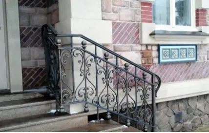 Hench 100% handmade forged custom designs wrought iron wall railings